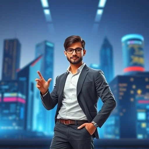 Vast abstract digital landscape with glowing nodes and pathways